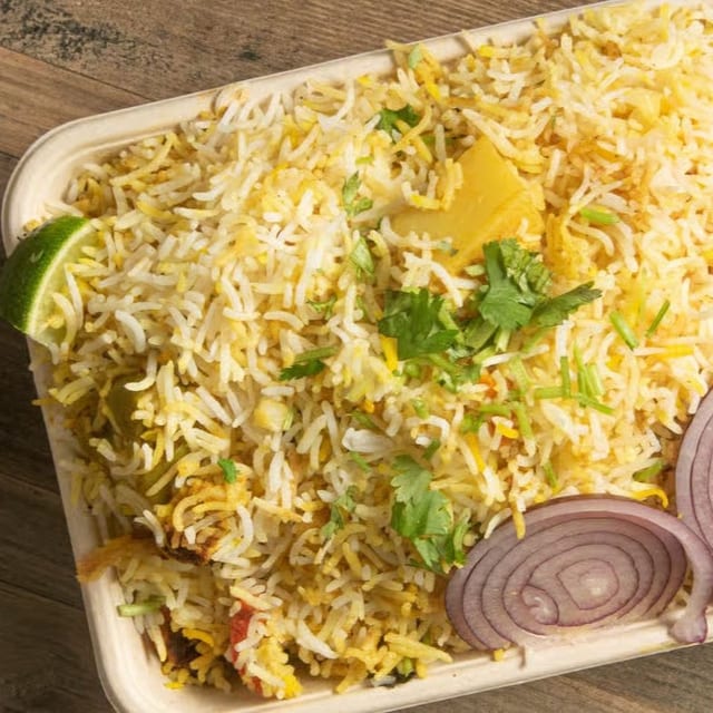 Hyderabad Vegetable Dum Biriyani.