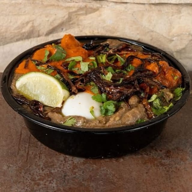 Haleem (Chicken 65+Egg).