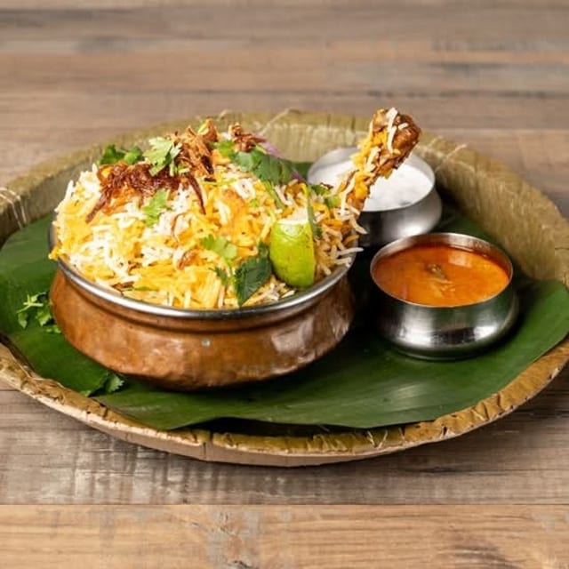 Hyderabadi Chicken Dum Biriyani.