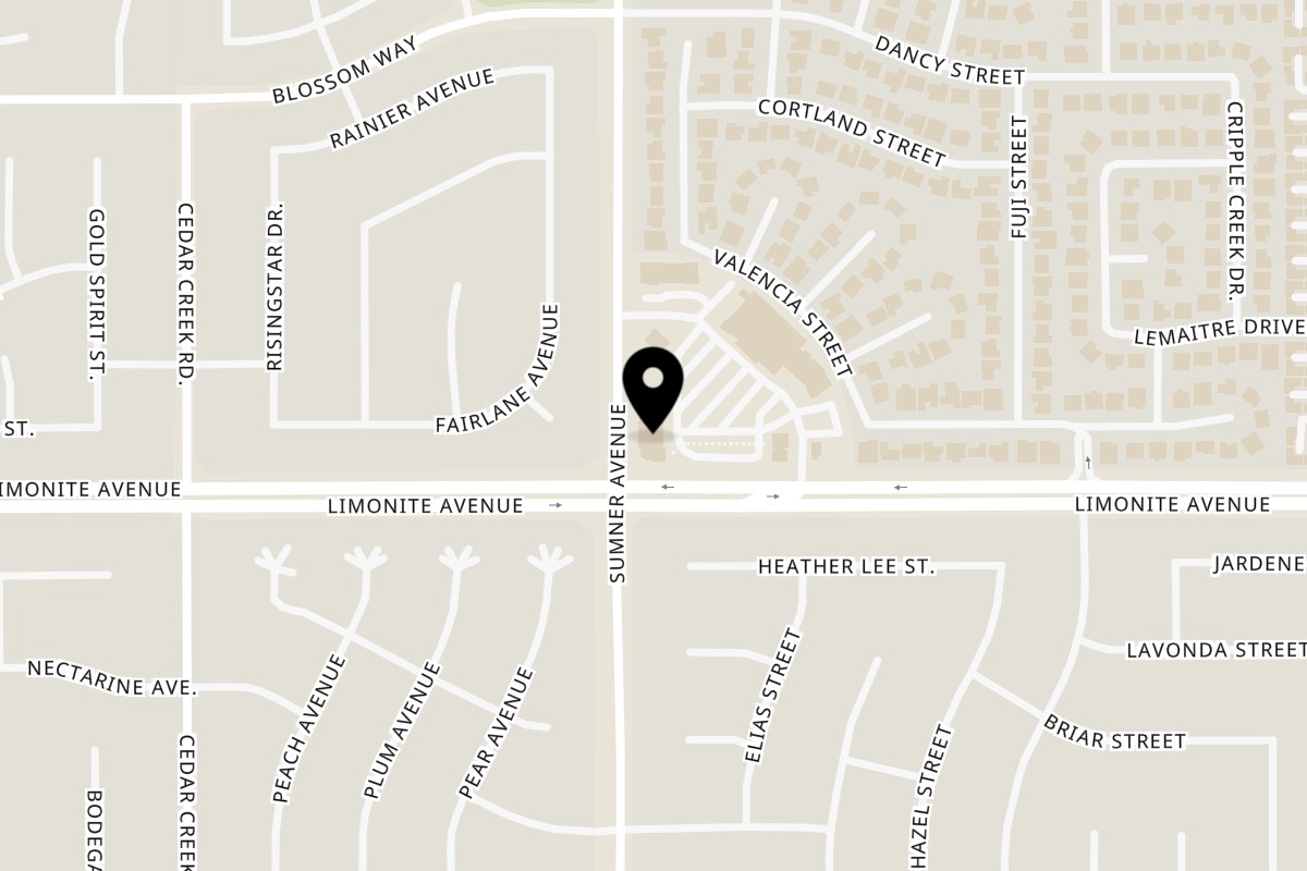 Map showing the location of Pista House Eastvale on 13394 Limonite Ave in Eastvale